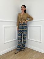 Pantalone Lurex Chevron 1795 Ottanio