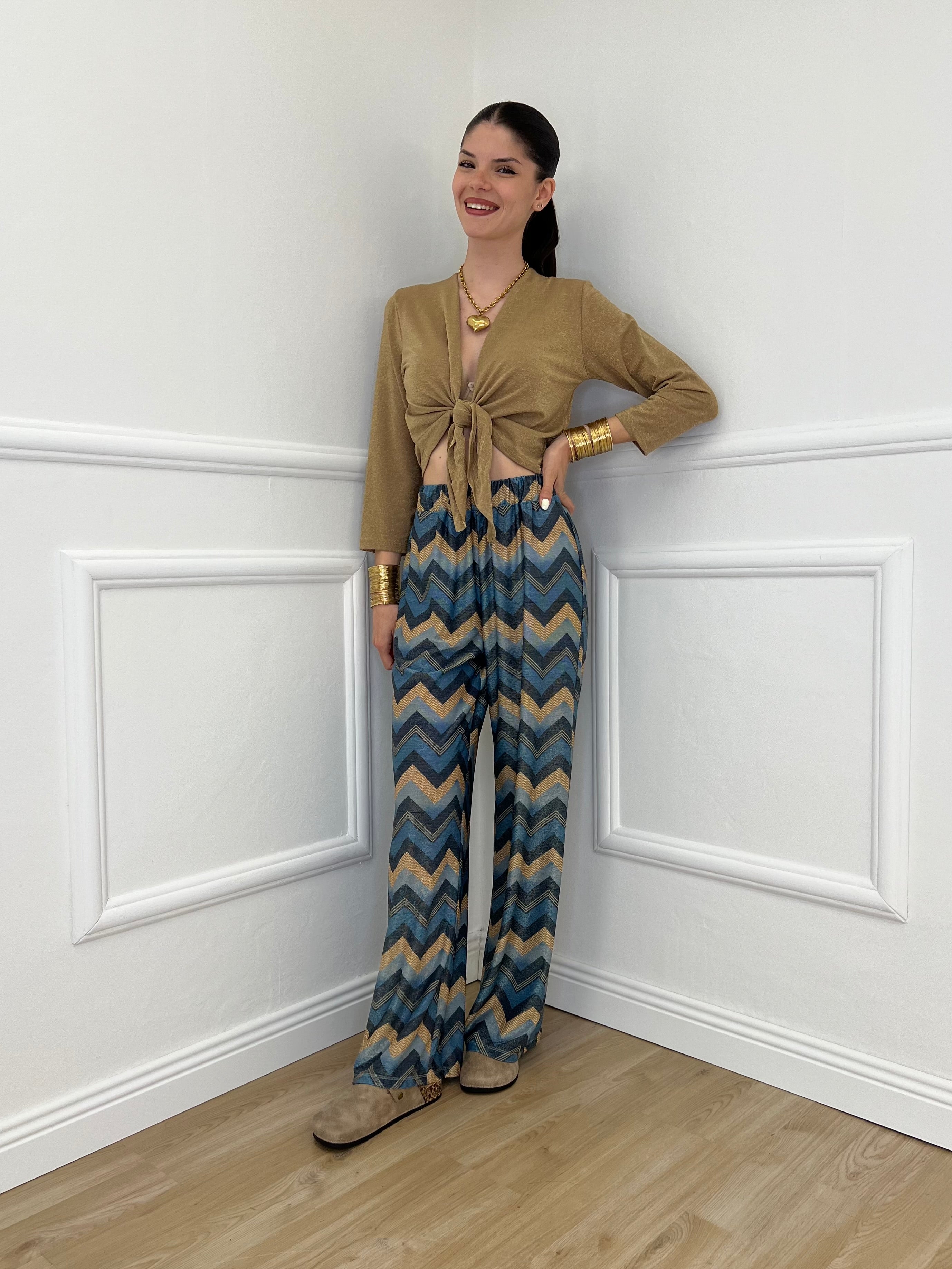 Pantalone Lurex Chevron 1795 Ottanio