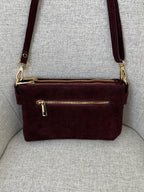 Pochette Doppia Vera Pelle Scamosciata VPB002