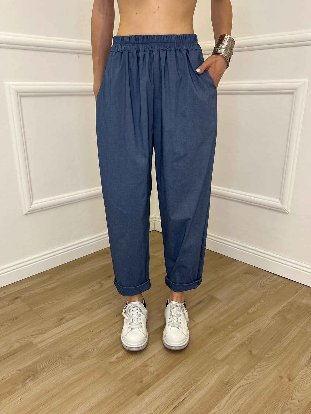 Pantalone Baggy Viscosa 2815 Avio