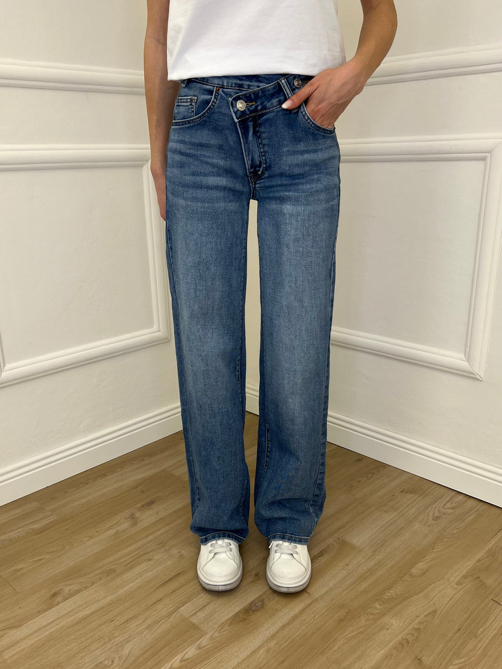 Jeans Straight Vita Incrociata 6047