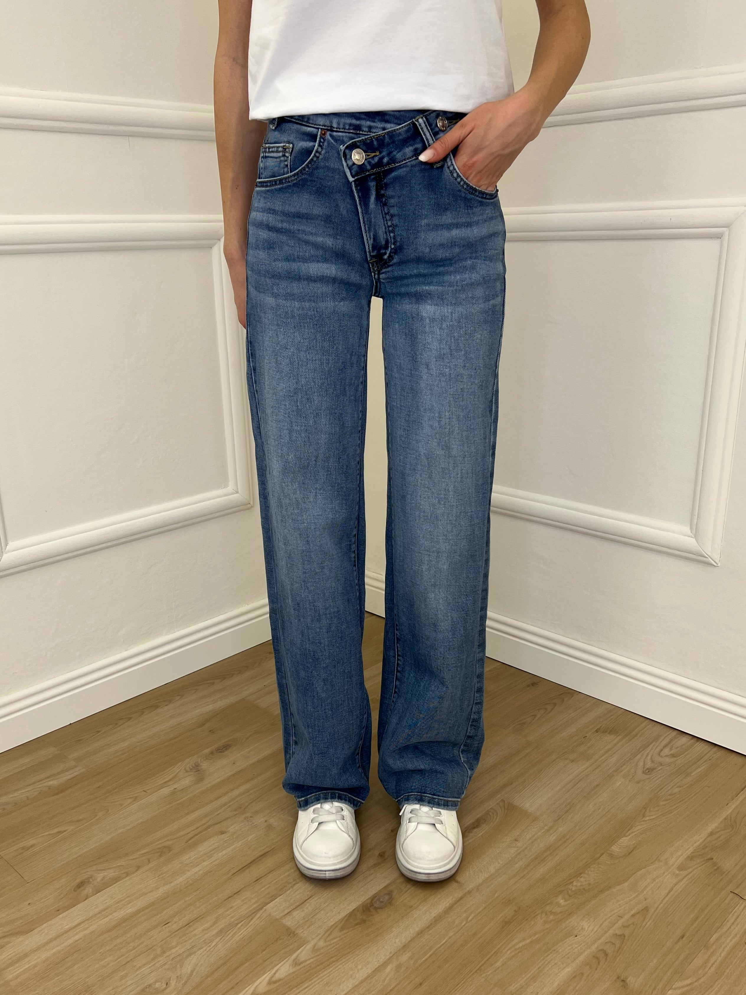 Jeans Straight Vita Incrociata 6047