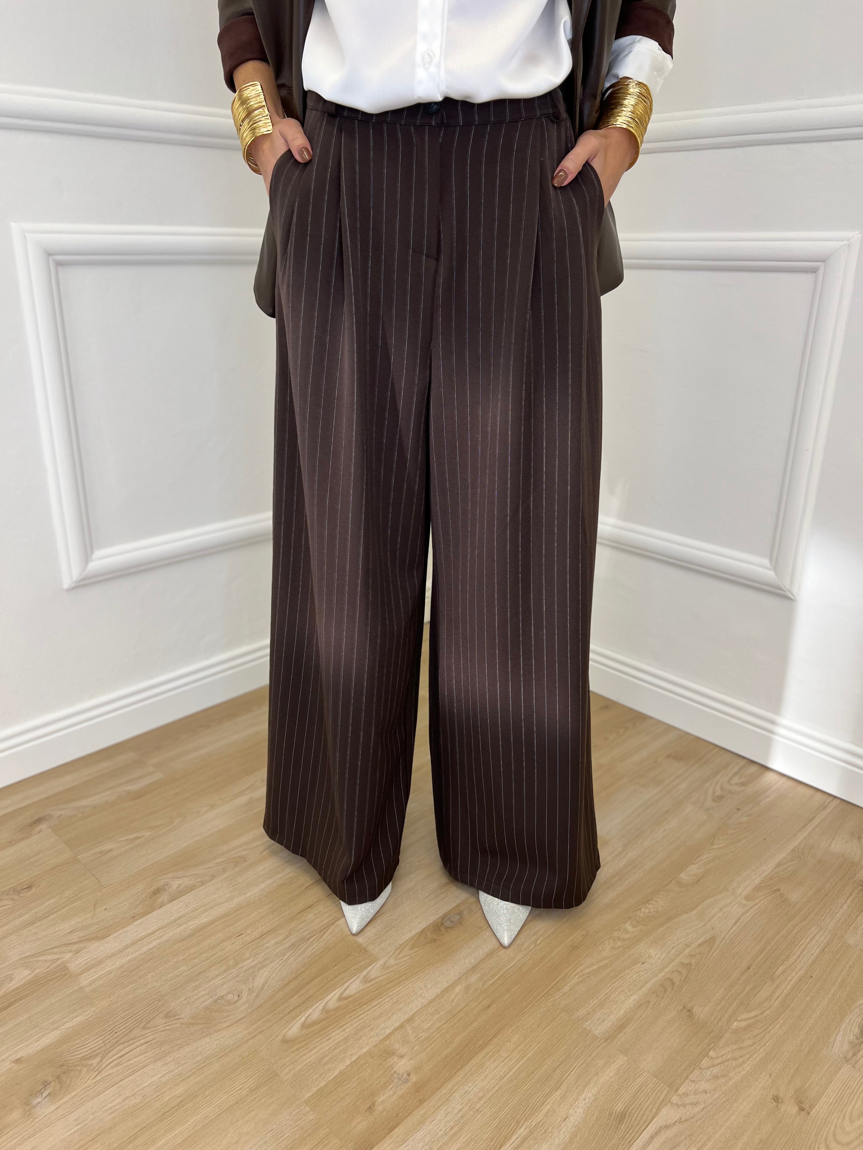 Pantalone Gessato 7158 Moro