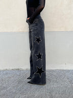 Jeans a Palazzo Stelle 9393 Antracite