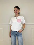 T-shirt Over Tasca Strass