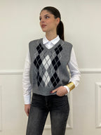 Gilet Losanghe 261711 Grigio