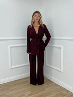 Tailleur Con Cintura 51025 Burgundy
