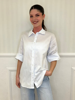 Camicia Over Basic 5081 Bianco - Bazar Abbigliamento