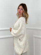 Cardigan Aperto Mohair 5021 Panna