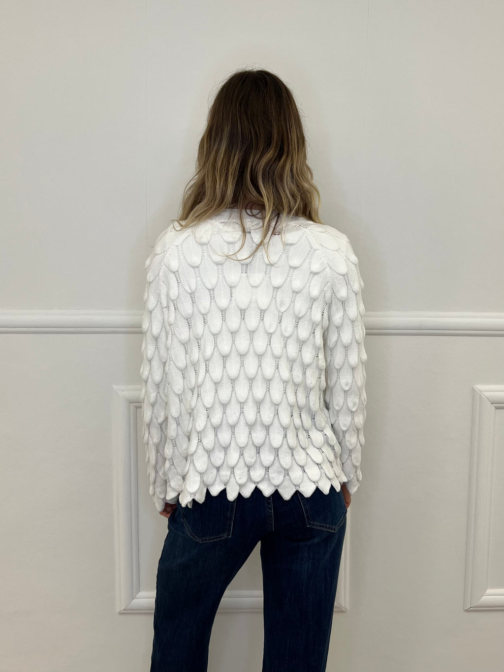Cardigan Ananas 5415 Bianco