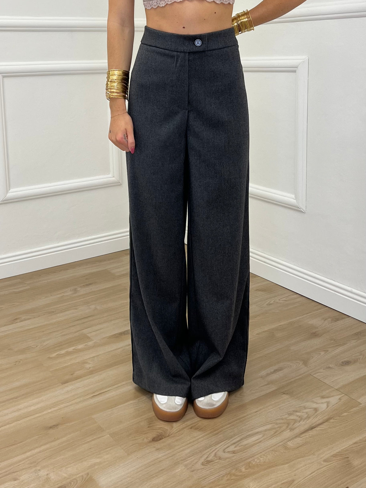 Pantalone Palazzo Spacco 1454 Grigio