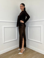 Maglia con Pizzo 55777 Moro