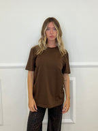 T-Shirt Over Lumina L8869 Marrone