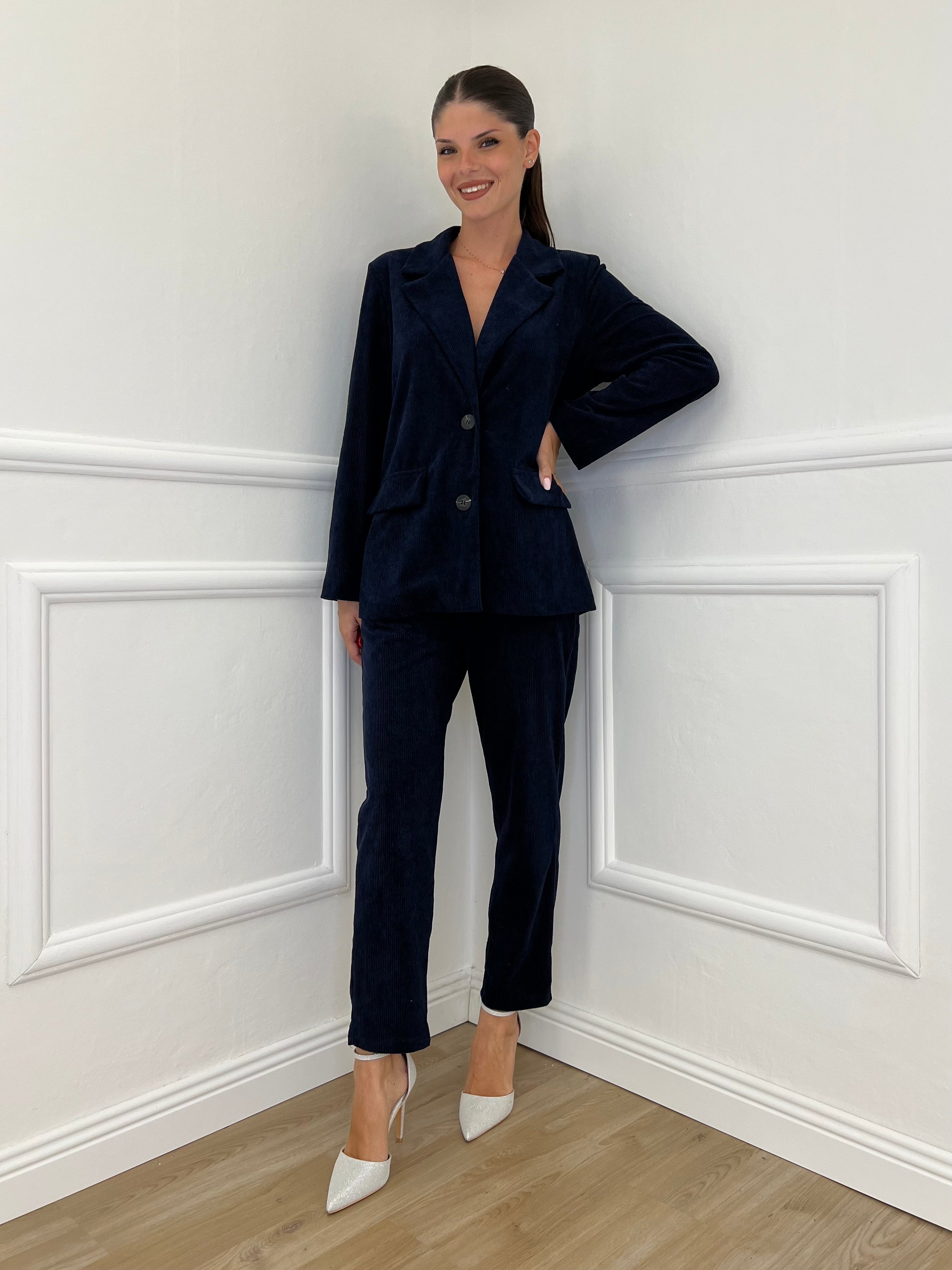 Giacca Corduroy 25790 Blu - Bazar Abbigliamento