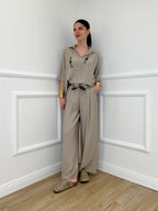 Camicia Fluida Strop 26081 Taupe