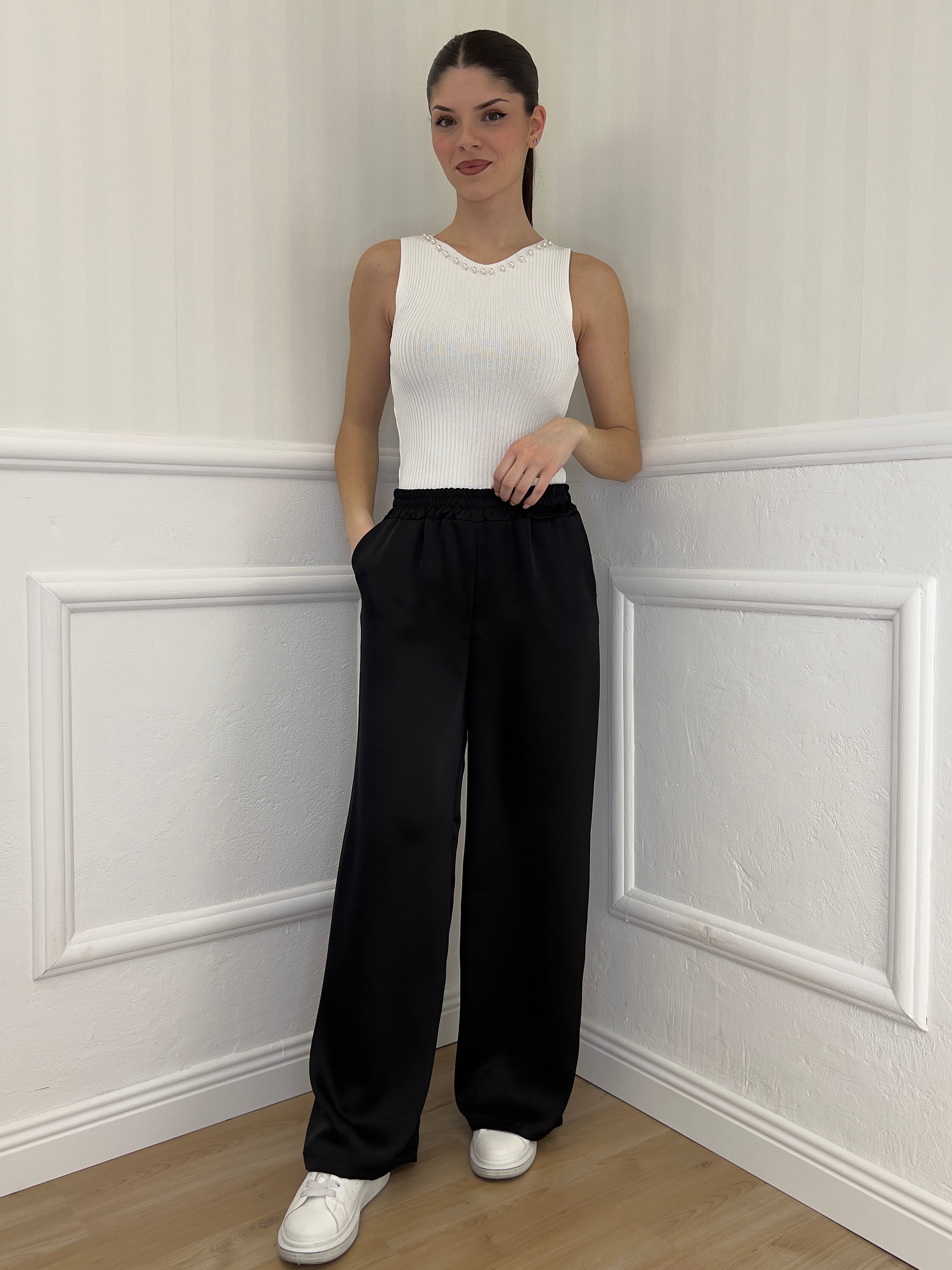 Top Viscosa Perle 1043 Bianco - Bazar Abbigliamento