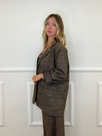 Blazer Over Principe Di Galles 4273 Marrone