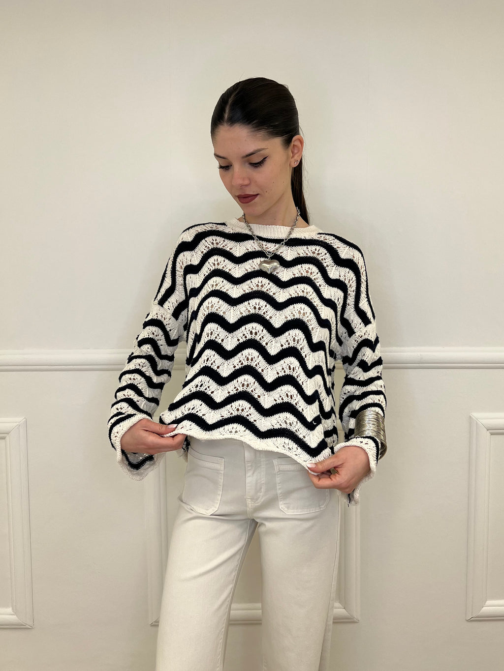 Maglia Traforata Ondine 10514 Blu