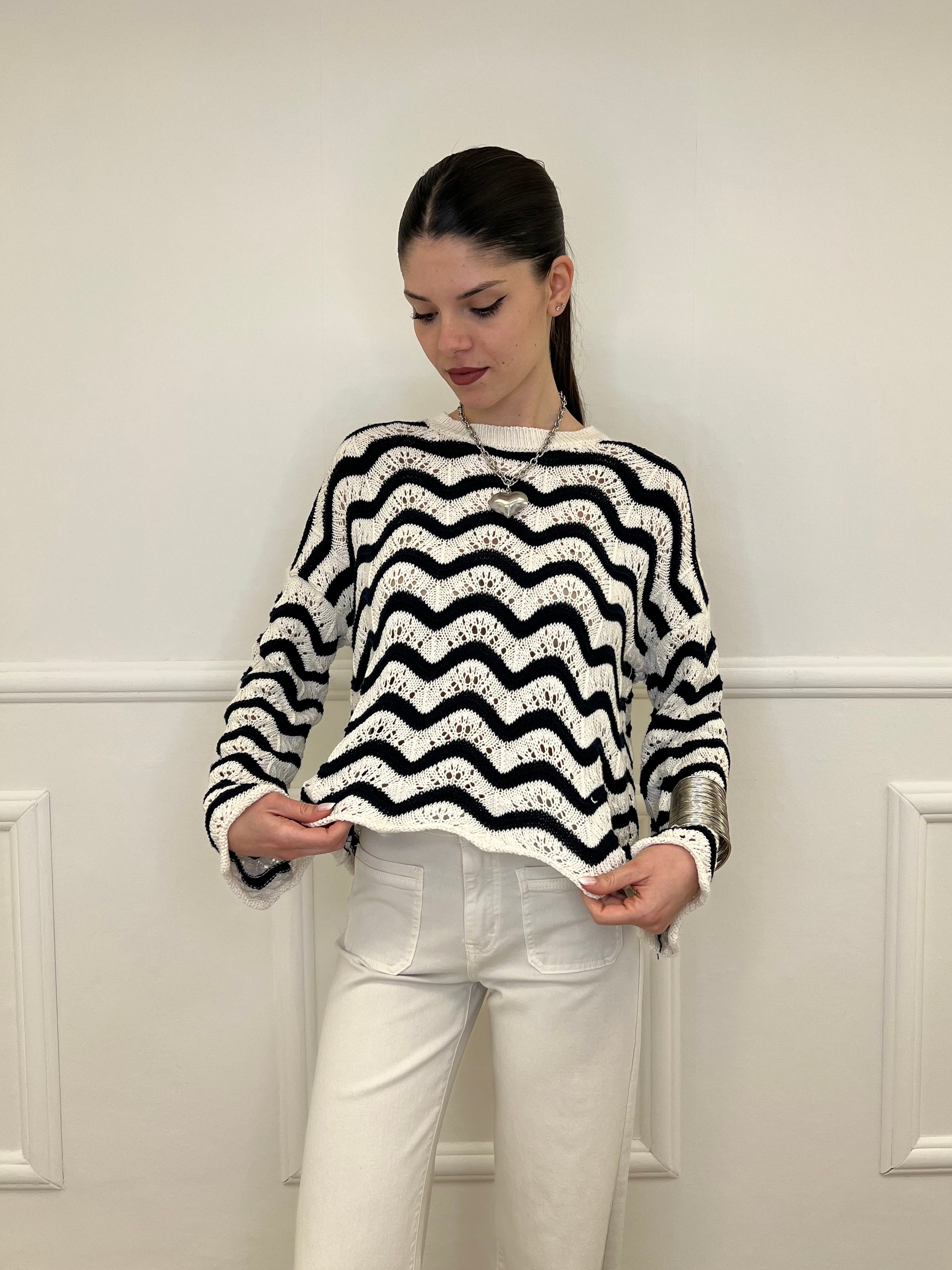 Maglia Traforata Ondine 10514 Blu