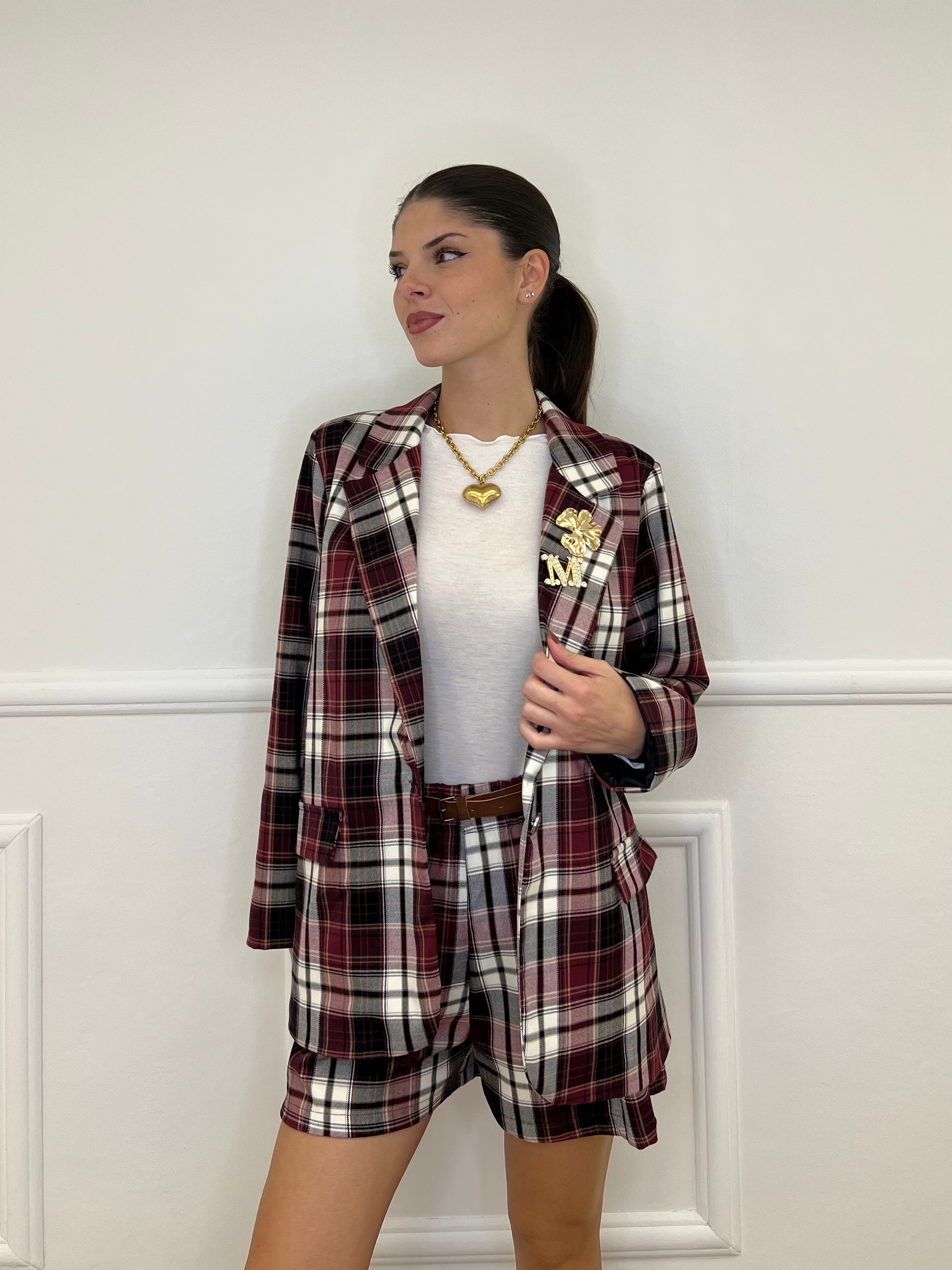 Completo Shorts A6964 Burgundy