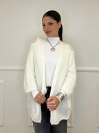 Cardigan Effetto Mohair 633 Bianco