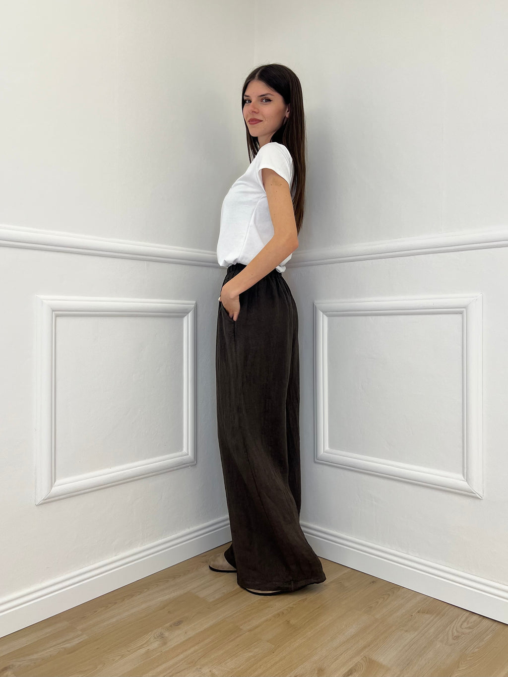 Pantalone Palazzo Lino I586 Moro