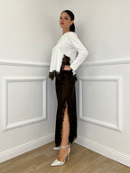 Gonna Asimmetrica Pizzo 2722 Moro