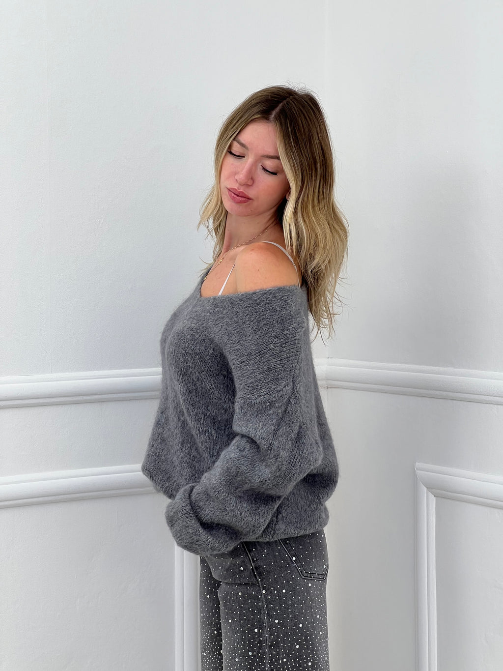 Maglia Alpaca Scollo V 24103