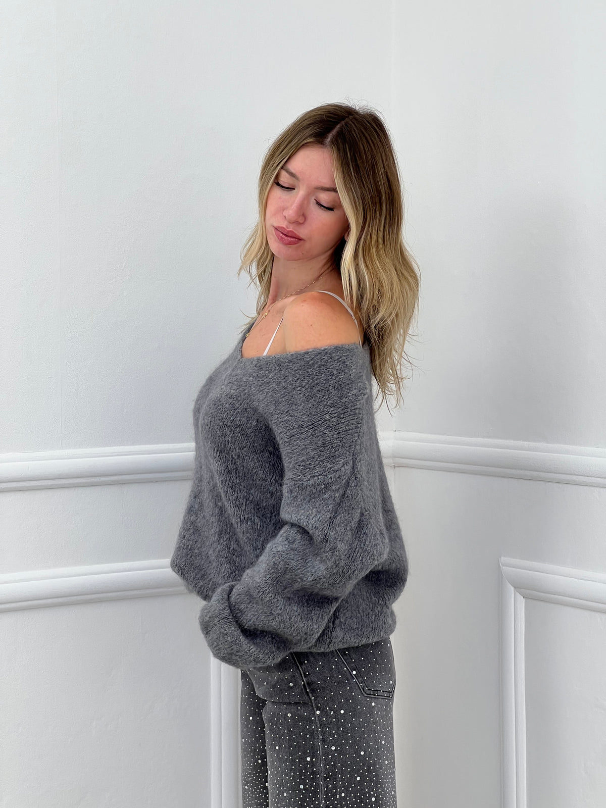 Maglia Alpaca Scollo V 24103