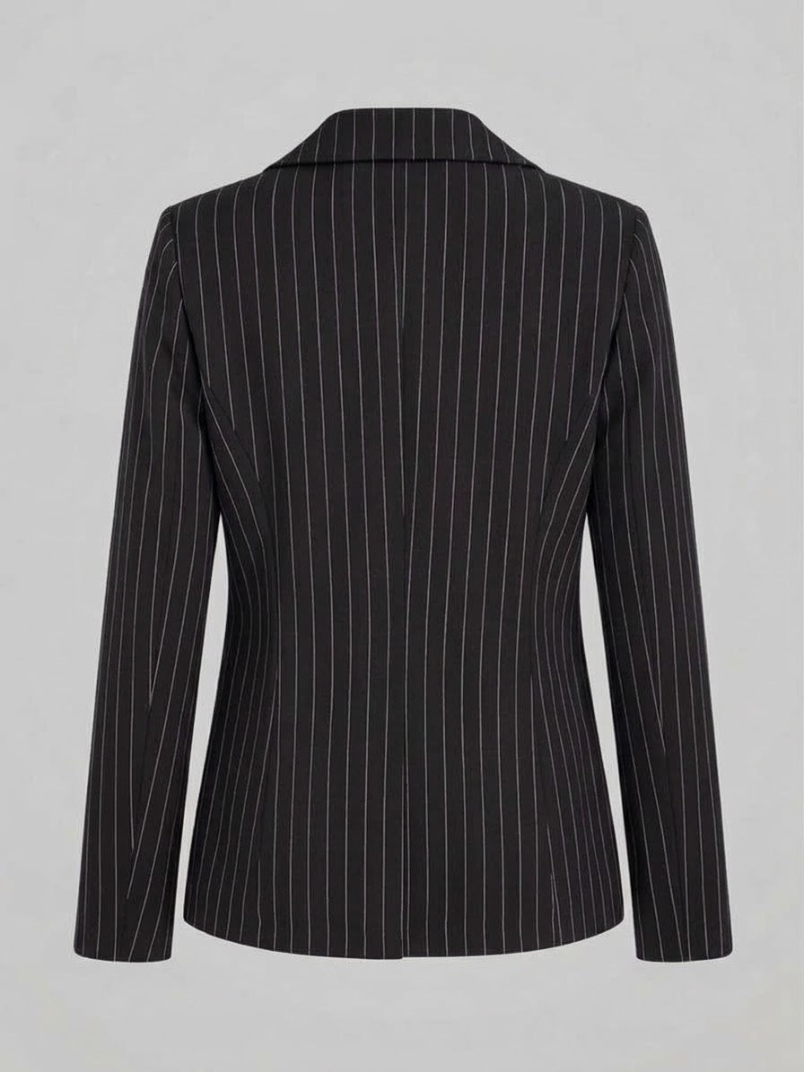Tailleur Gessato Monopetto 83459 Nero