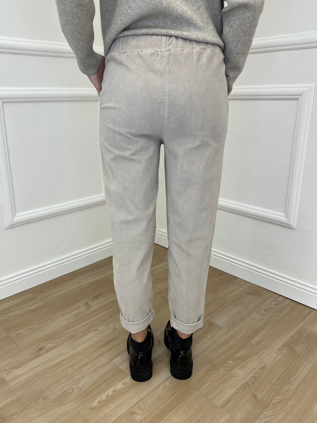 Pantalone Regular Millerighe 20357 Ecru