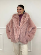 Pelliccia Cappuccio 9422 Rosa