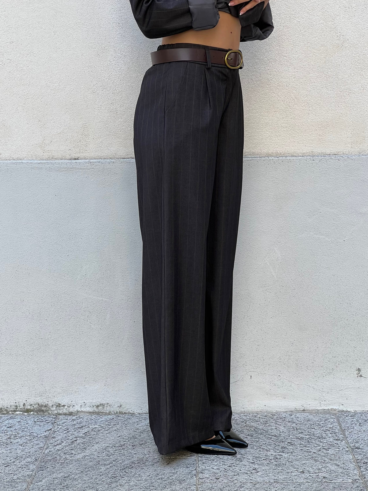 Pantalone Palazzo Gessato 5897 Grigio