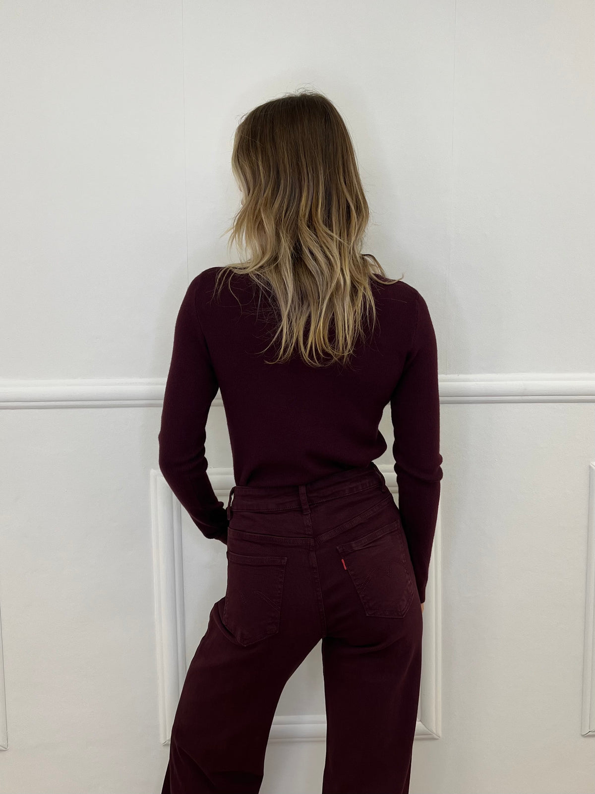 Maglia Drappeggio Fibbia 5560 Burgundy