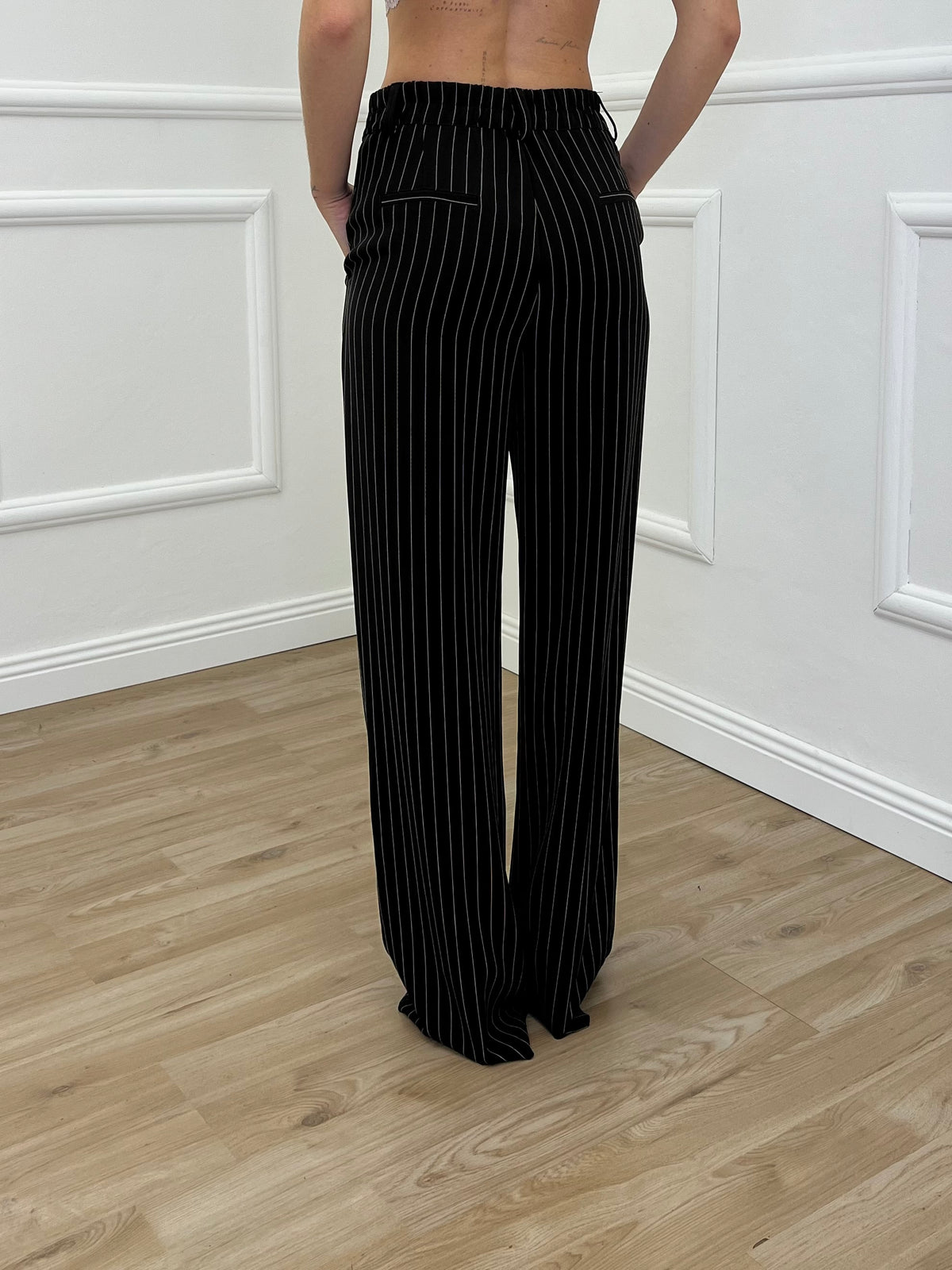 Tailleur Gessato Monopetto 83459 Marrone