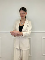 Blazer in Viscosa 27435 Ecru