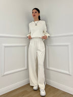 Tuta Bande Girocollo 88426 Panna