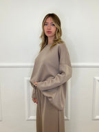 Tuta Over in Viscosa 3277 Taupe