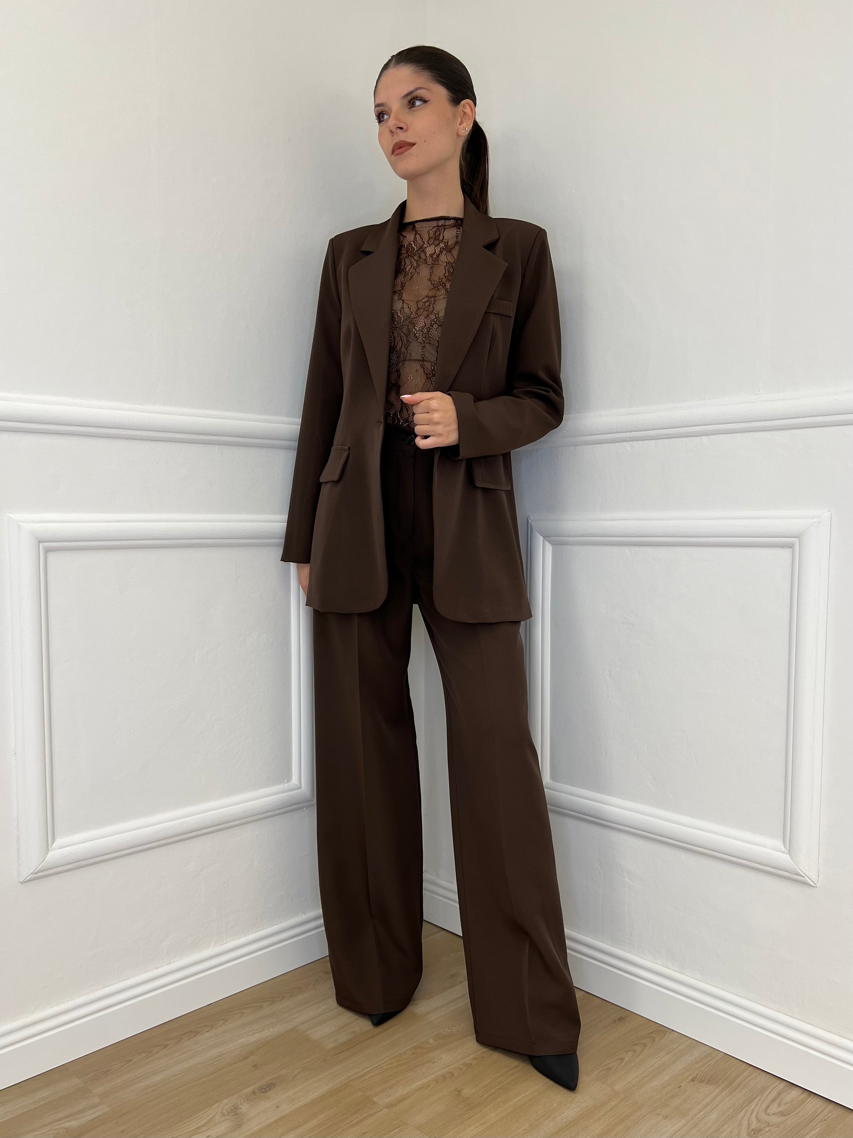 Giacca Over 2202 Caffè - Bazar Abbigliamento