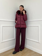 Piumino Corto Pelliccia 2259 Burgundy