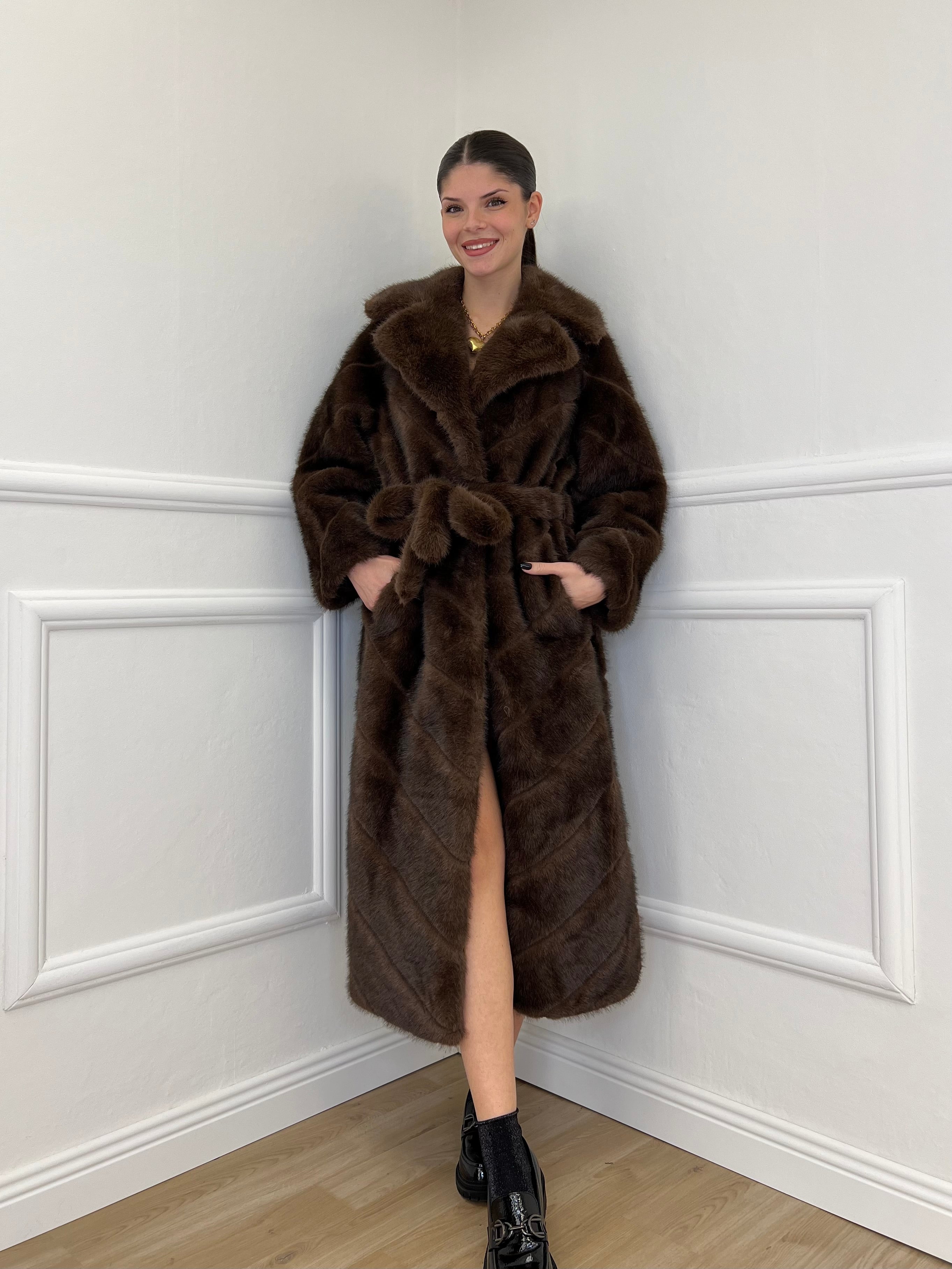 Pelliccia Lunga Fusciacca Y0223 Moro