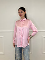 Camicia Basic in Satin 24244 Rosa