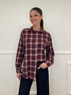 Camicia Madras A35 Burgundy