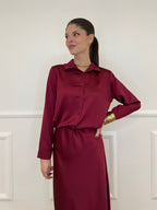 Camicia Satin 1081 Bordeaux