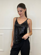 Top Paillettes 6695 Nero - Bazar Abbigliamento