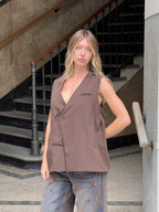 Gilet Doppia Chiusura 168958 Marrone