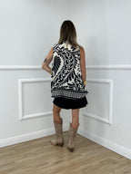 Camicia Trapezio Fantasia 4565 Nero