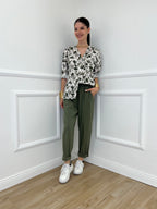 Camicia Fiori Coreana 2588-2 Verde