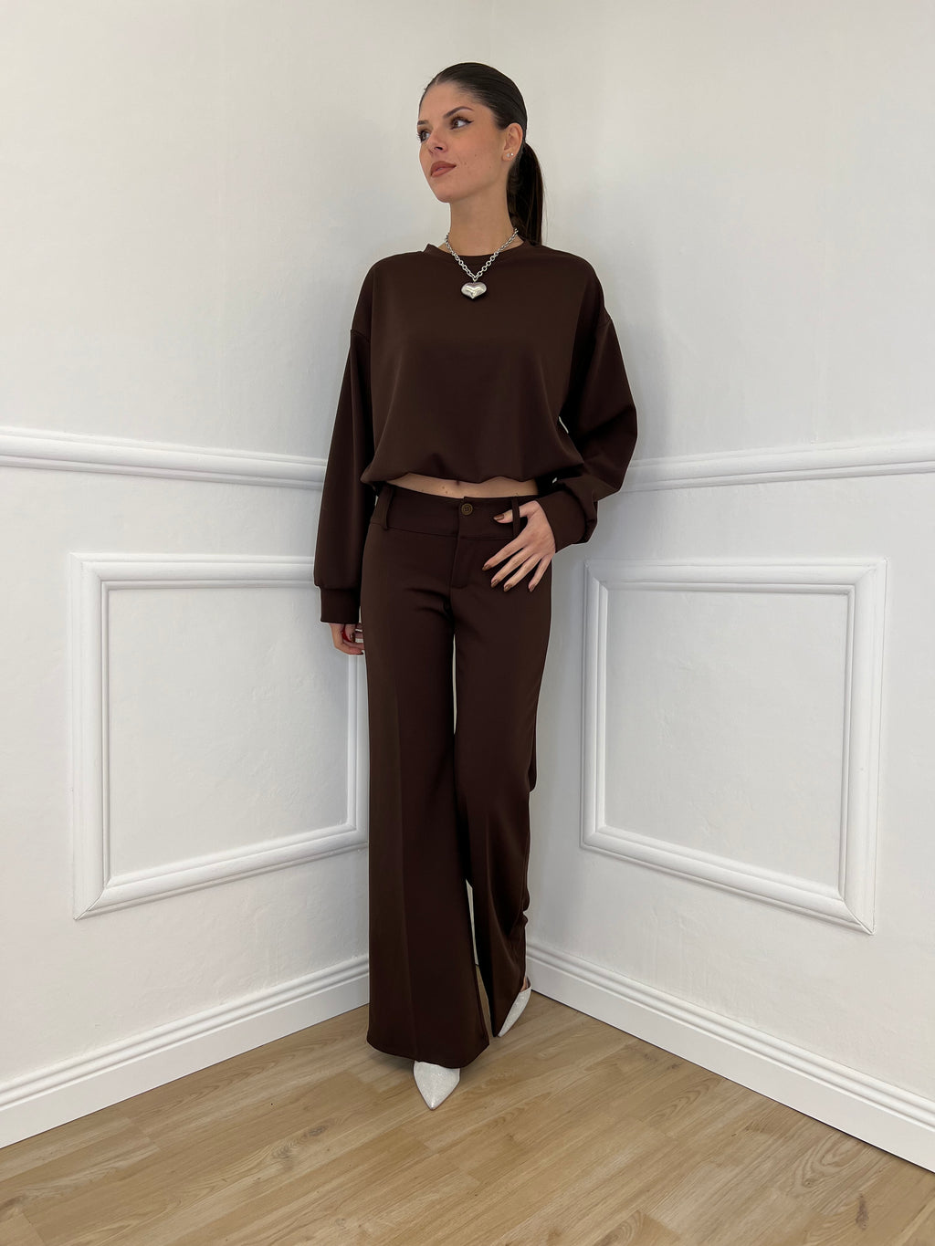 Felpa Crop 83625 Moro