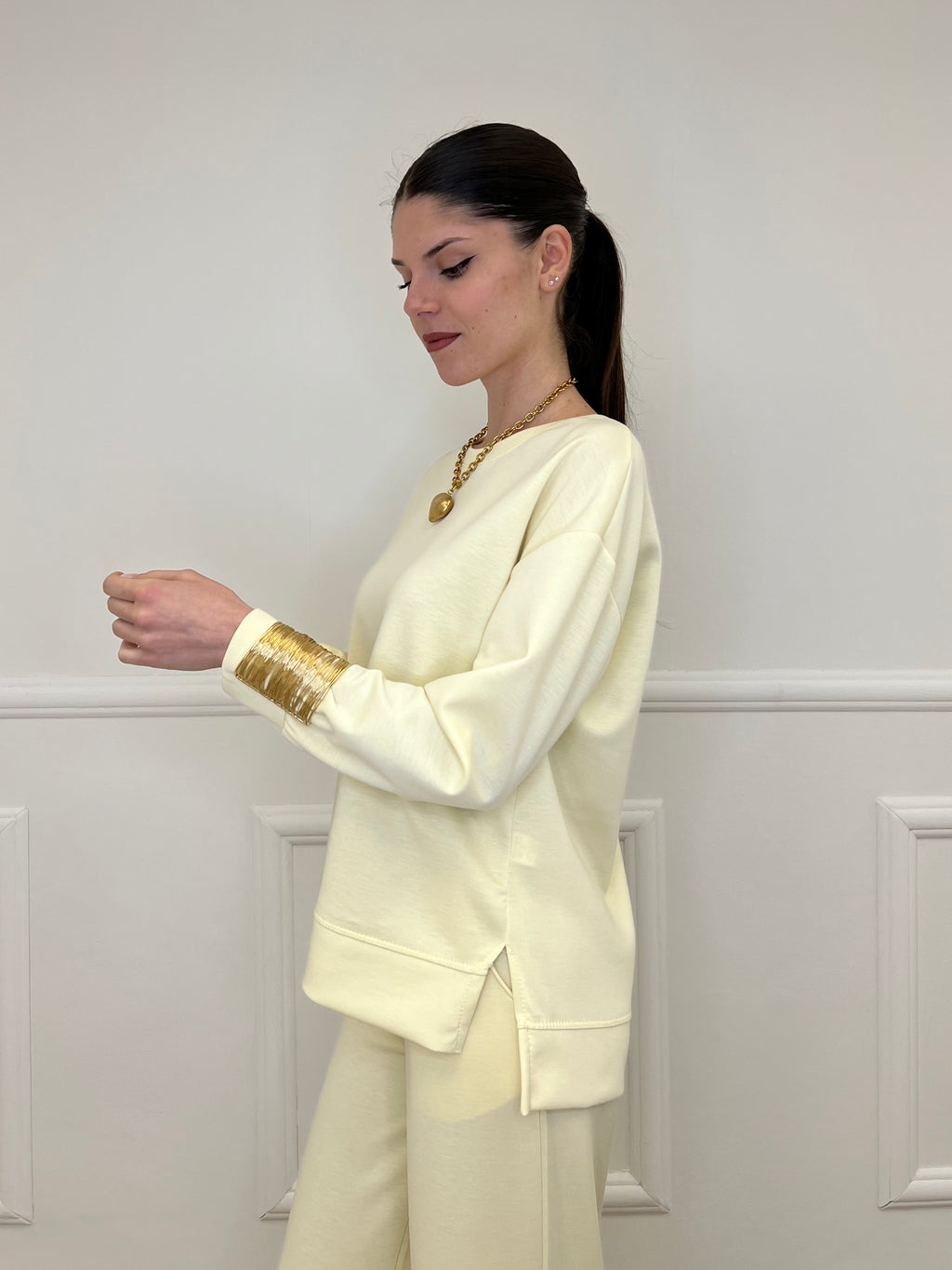 Tuta Over Girocollo 19143 Giallo